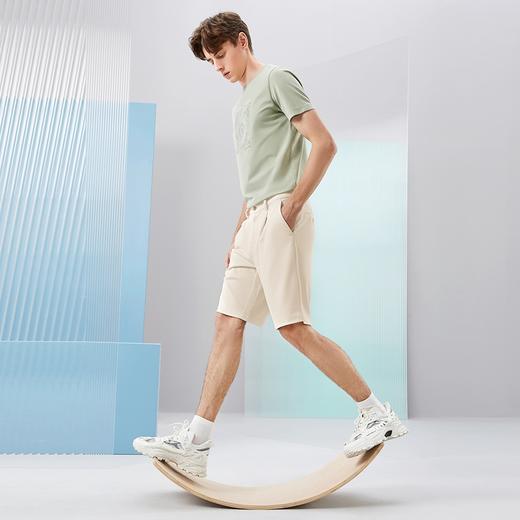 柒牌短裤男士2024夏季新款商务百搭中青年条纹针织直筒休闲男裤子	126H70540 商品图3