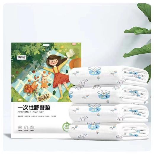 【39.9/任选3件】双层无纺布野餐垫，无需清洗，加大尺寸45%！一次性野餐垫草坪防潮户外加厚春游野餐垫露营便捷郊游海边沙滩垫-QQ--ry 商品图5