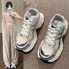 【轻盈舒适不磨脚！百搭厚底老爹鞋】2025年 春夏款百搭轻便增高跑步鞋，学生潮流炸街网面透气运动鞋休闲鞋L 商品缩略图0