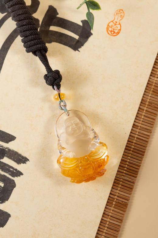 天然巴西黄礁花吊坠 商品图8