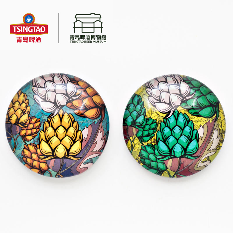 【青岛啤酒博物馆】手绘冰箱贴 酒花/建筑 创意个性礼品 2个/盒 青岛啤酒 官方文创