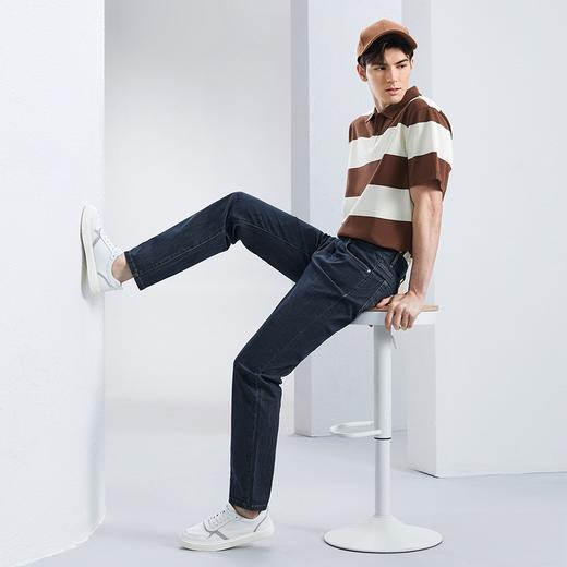 【吸湿排汗】柒牌水洗牛仔裤男2024夏季新款休闲舒适中腰直筒长裤	126H72350 商品图3