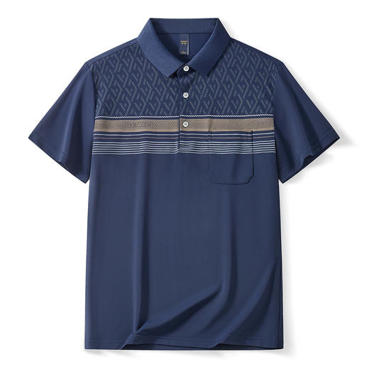 【空调凉感】罗蒙网眼冰丝polo衫男士短袖速干商务中老年爸爸装t恤男 商品图1