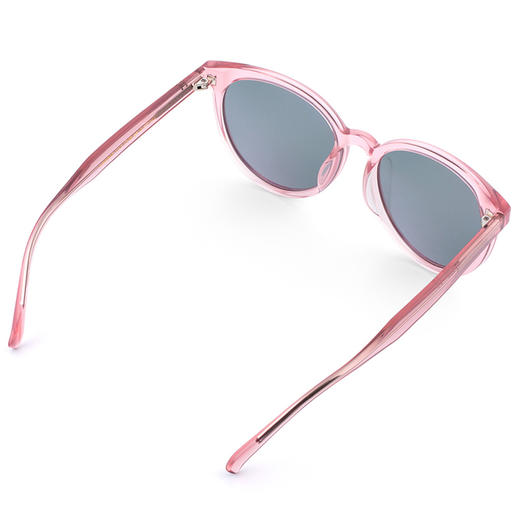 210846191012001	眼镜生活LOHO  LOHO 太阳镜男墨镜男驾驶眼镜时尚飞行员蛤蟆镜潮人偏光太阳镜（透明粉） 商品图1