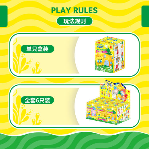 潮昇动漫海绵宝宝系列菠萝屋微缩模型玩具盲盒玩具 商品图2