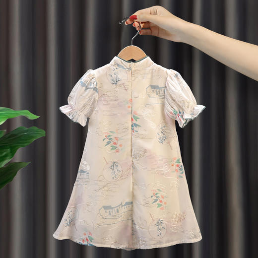 女童中国风江南水乡汉服旗袍2024夏季新品小女孩古风超仙旗袍裙 商品图1