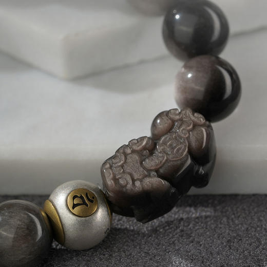 【经典】貔貅银耀石生肖手串 古朴苍劲 吉祥弥漫 商品图2