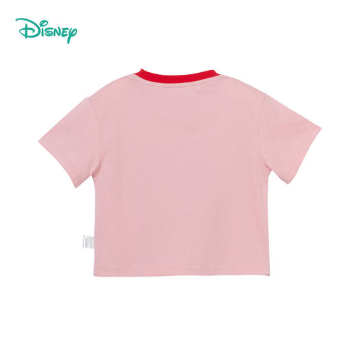 迪士尼【5A抑菌】24夏季女童短袖T恤米妮IP纯棉透气上衣凉感T恤ZD2DS038 商品图2