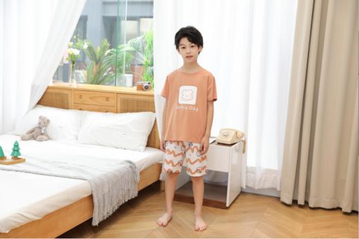 【单件6折/2件5折】【秀黛】男童圆领印花短袖套装男童夏季睡衣L2441006T【门店同款】 商品图2