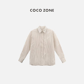 COCO ZONE2024复古单排扣POLO领衬衫气质百搭长袖上衣24C10371