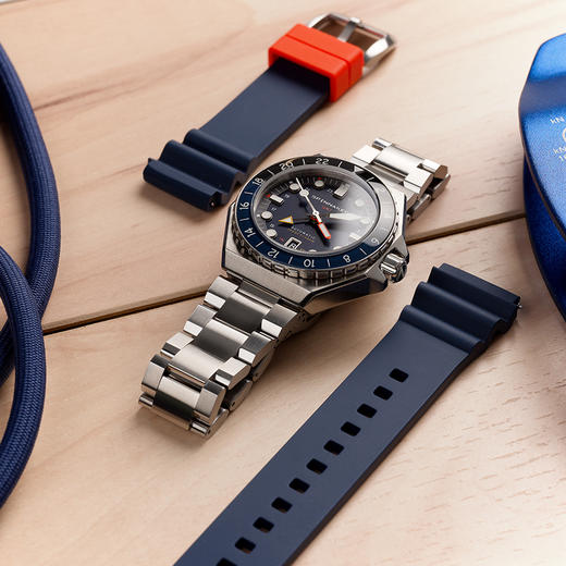 新款SPINNAKER三角帆GMT双时区八角壳自动机械表钢带防水夜光5119 商品图3