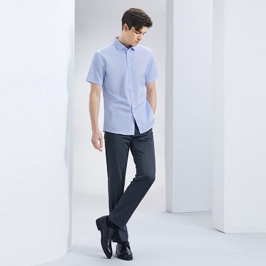 【DP免烫】柒牌纯棉短袖衬衫男士2024夏季新款商务正装易打理衬衣	126A70310 商品图3