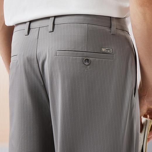 柒牌男装休闲短裤男2024夏季新款时尚潮流中青年条纹印花直筒男裤	126H72930 商品图2