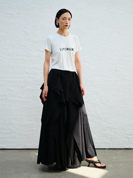 LIYIHAN 书页拼接长半裙 Y241Q06190 商品图3