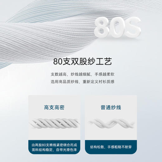十如仕免烫商务休闲100%新疆长绒棉短袖衬衫301 商品图6