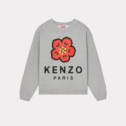 KENZO 高田贤三 女士棉质字母花徽标印花圆领长袖卫衣 灰色 FC62 SW011 4ME 94 商品图0
