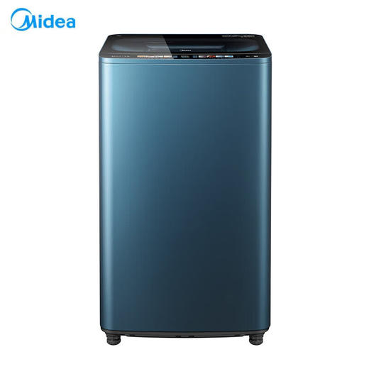 美的（Midea）MB100S9DQ 波轮全自动洗衣机 石砾青 门盖石砾青,白玻,黑色丝印 钢化玻璃 波轮式 商品图0