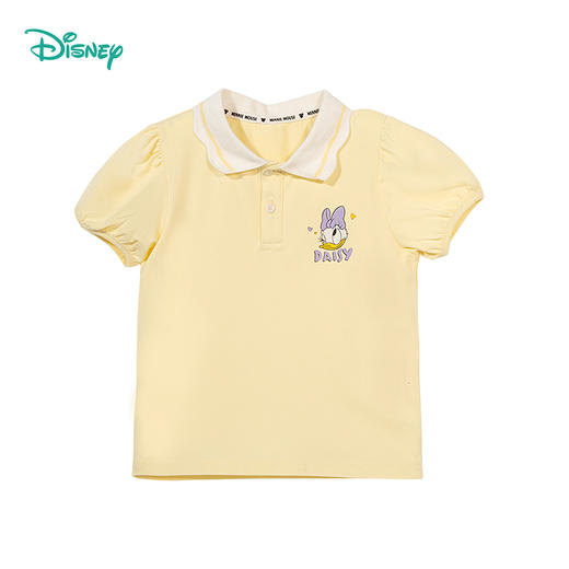 迪士尼【黛西IP】24夏新款女童网眼T恤透气短袖冰感花POLO上衣ZD2DS040 商品图0