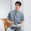 【含竹纤维】柒牌男士短袖衬衫2024夏季新款暗纹提花休闲立领衬衣	126A71190 商品缩略图3