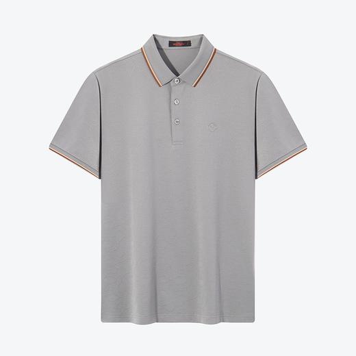 【不变形领】【含麻】柒牌男装短袖POLO衫男夏季新款时尚潮流满身提花翻领T恤	126T70660 商品图4