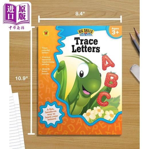 【中商原版】小手大技能系列 3岁以上儿童手写字母练习册Big Skills for Little Hands Trace Letters Handwriting Workbook 商品图3