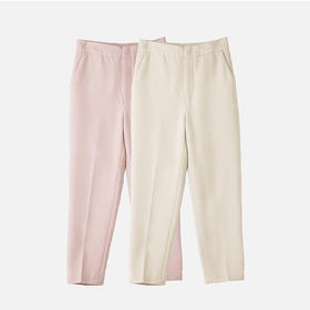 抗皱九分高腰西裤