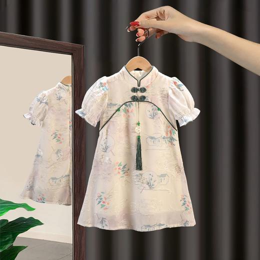 女童中国风江南水乡汉服旗袍2024夏季新品小女孩古风超仙旗袍裙 商品图2