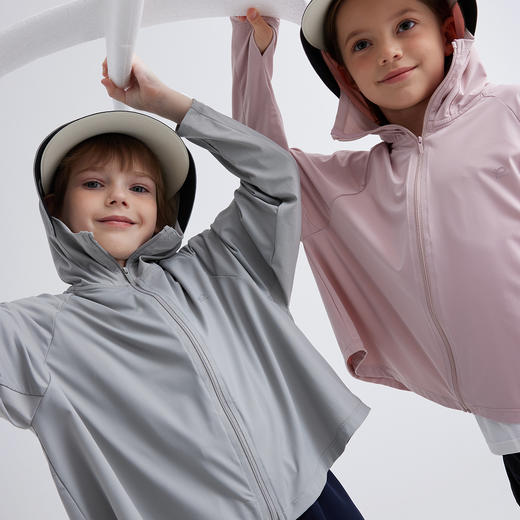 【100-150cm】咕噜日记【高效防晒新升级 原纱冰皮凉感防晒 UPF100+】儿童斗篷版本冰皮凉感防晒服 PXW2405 商品图4