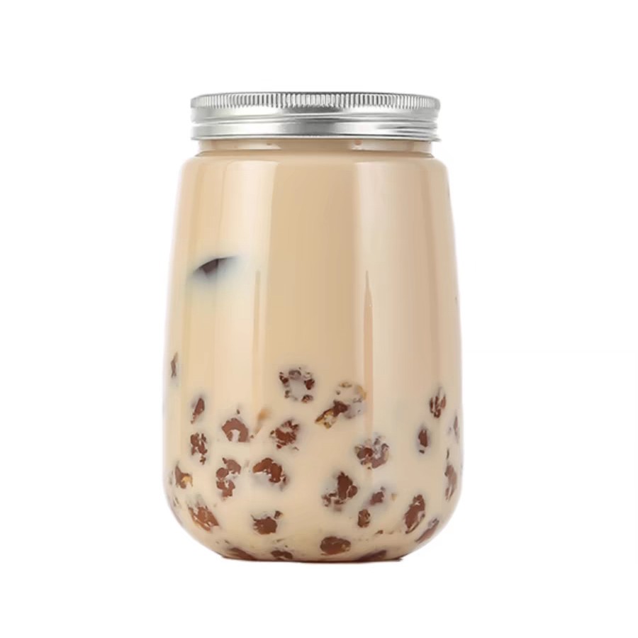 【有孔/无孔盖可选】宽口网红奶茶杯500ml容量 西米露 杨枝甘露