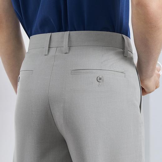 【含麻】柒牌直筒休闲裤男2024春夏新款商务通勤上班修身百搭长裤	126H71680 商品图2