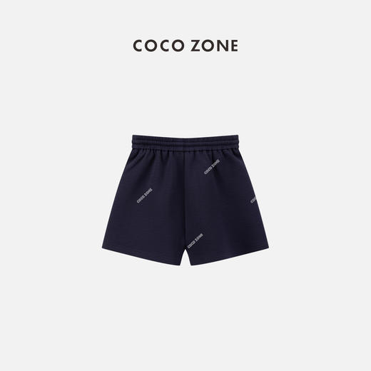 COCO ZONE“棕系短裤”夏季时尚透气松紧腰抽绳短裤纯色百搭阔腿裤CC1B0898 商品图1