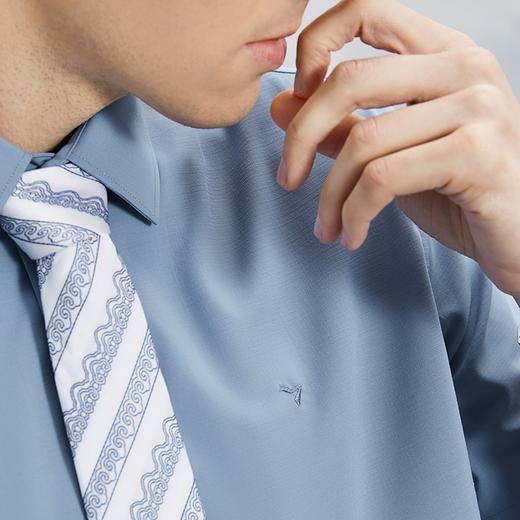 【含竹纤维】柒牌男士短袖衬衫2024夏季新款商务休闲透气翻领衬衣	126A70220 商品图2