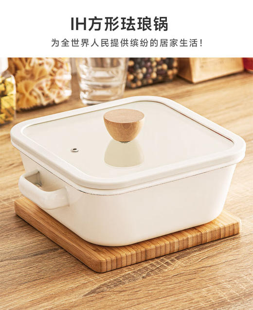 IH方形珐琅锅20cm 深 商品图0