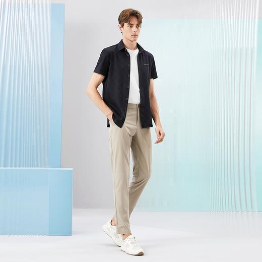 【高弹针织】柒牌男装短袖衬衫男夏季新品时尚休闲中青年提花衬衣	126A71490 商品图3