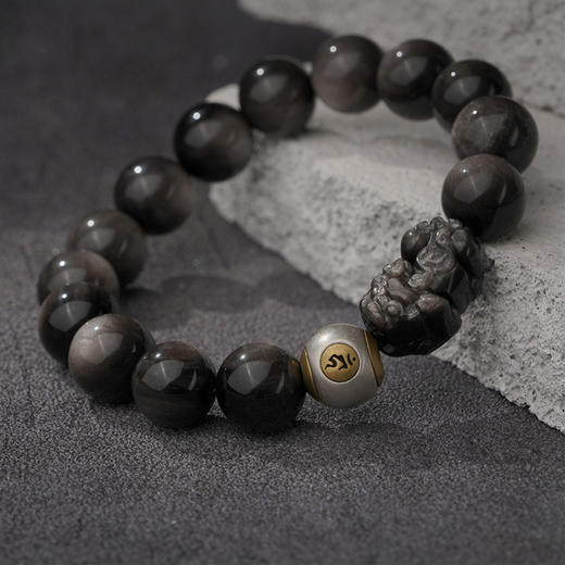 【经典】貔貅银耀石生肖手串 古朴苍劲 吉祥弥漫 商品图1