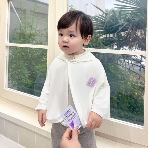 【A类品质！UPF50+婴儿防晒衣】超亲肤，凉感轻薄透气，冰丝斗篷幼儿夏季薄款防晒披风搭短袖比雨伞防晒衣防晒霜舒适 商品图6