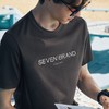 【含桑蚕丝】柒牌男士短袖t恤夏季厚款时尚字母满印休闲圆领上衣	126T71840 商品缩略图2