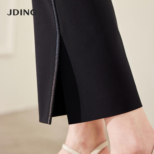 【商场同款】CJTJ420 “ 人鱼裤 ” 9分裤型，夏季穿着更加清凉 侧边精致织带视觉拉伸比例 好看精致 版型显瘦好穿不拘束身高 黑色微喇裤 商品图2