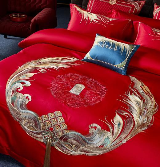 利路米高端婚庆大红色龙凤婚房全棉喜被六件套--锦绣良缘 商品图2