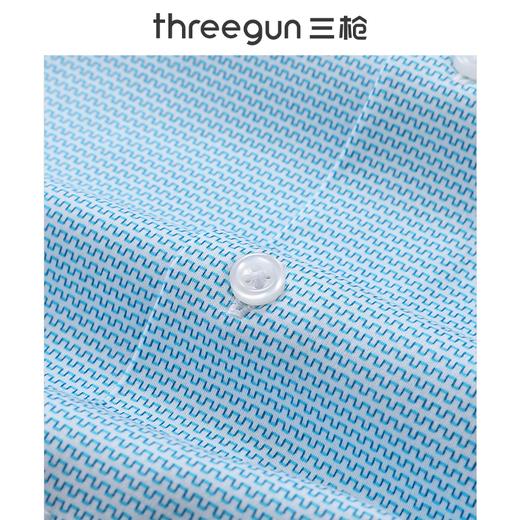 Threegun三枪 时尚弹力印花长袖男士衬衫上衣-81865A011 商品图6