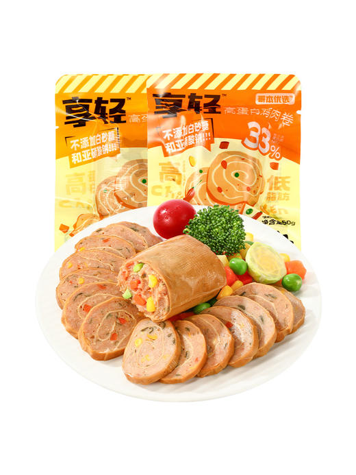 低碳低脂·哥本高蛋白豆皮鸡肉卷零食 鸡胸肉含量75% 鲜嫩Q弹 商品图4