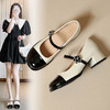 ZHR玛丽珍女鞋2024新款春夏季休闲复古高跟单鞋仙女粗跟浅口一脚 商品缩略图0