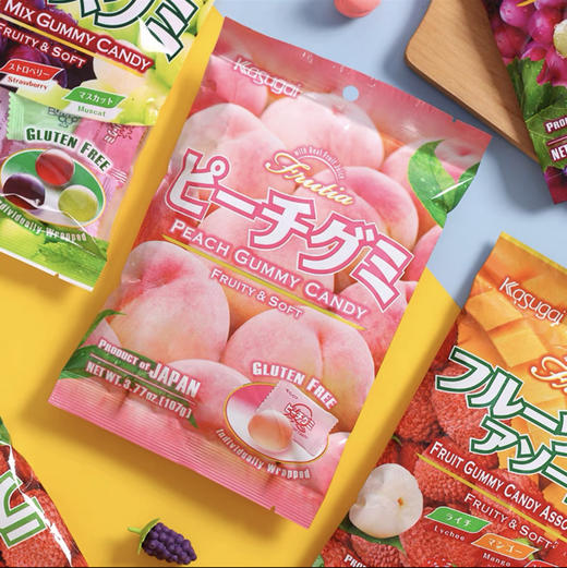 日本春日井软糖桃子味107g 商品图0