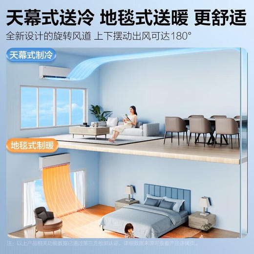 美的（Midea）空调挂机 风尊智慧版 新一级能效 智能变频冷暖 防直吹壁挂式空调 挂式卧室 家电以旧换新 1.5匹 一级能效 35MXC1D智慧版 商品图1