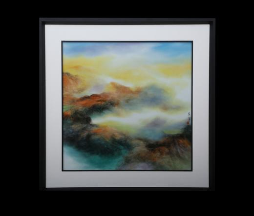 流光溢彩《山色绚美》瓷板画 商品图0