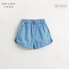 马克珍妮2024年夏装新款 女童纯棉花边腰牛仔短裤 240885 商品缩略图0
