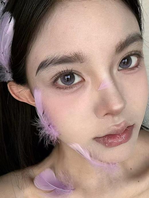 wecute 半年抛 蔷薇紫/暮色棕 紫/棕 14.2mm 美瞳两片装 奶呼呼清透眼 商品图2