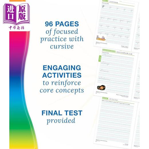 【中商原版】光谱练习册 草书手写 3 - 5 年级Spectrum Cursive Handwriting, Grades 3 - 5英文原版 进口图书 小学教辅参考书 商品图5