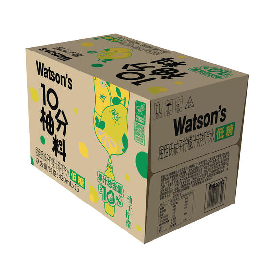 屈臣氏柚子柠檬汁苏打420ml*15瓶 整箱装 商品图5
