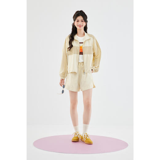 【严选】诗凡黎短外套复古轻运动防晒宽松夹克式女2024春夏新款复古时髦SF5110361 商品图1